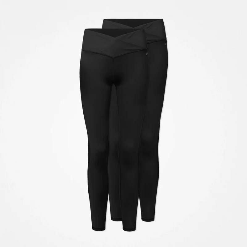 High Waist Leggings V Cross | Schwarz