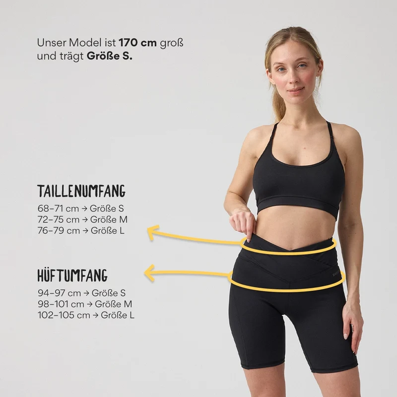 Radlerhose Damen V Cross | Schwarz
