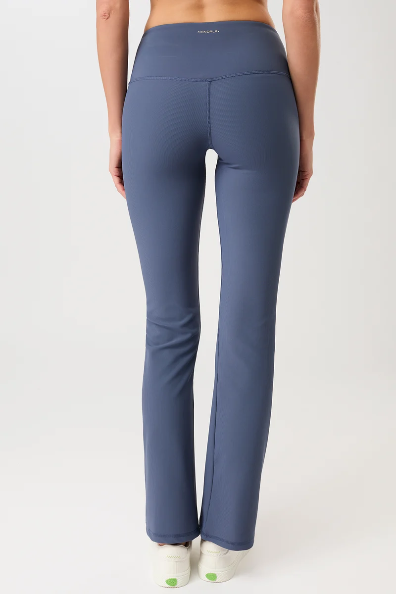 Flared & Ribbed Pants - Eclipse Blue