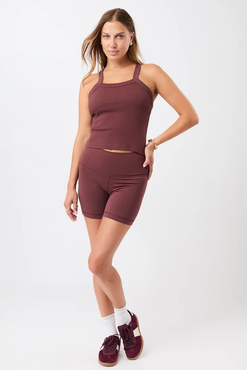 Biker Shorts - Rosewood, GOTS