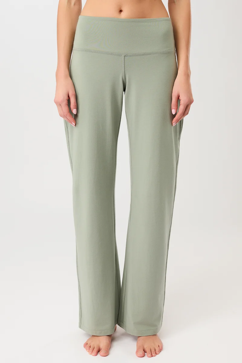Wide Leg Pants - Mineral
