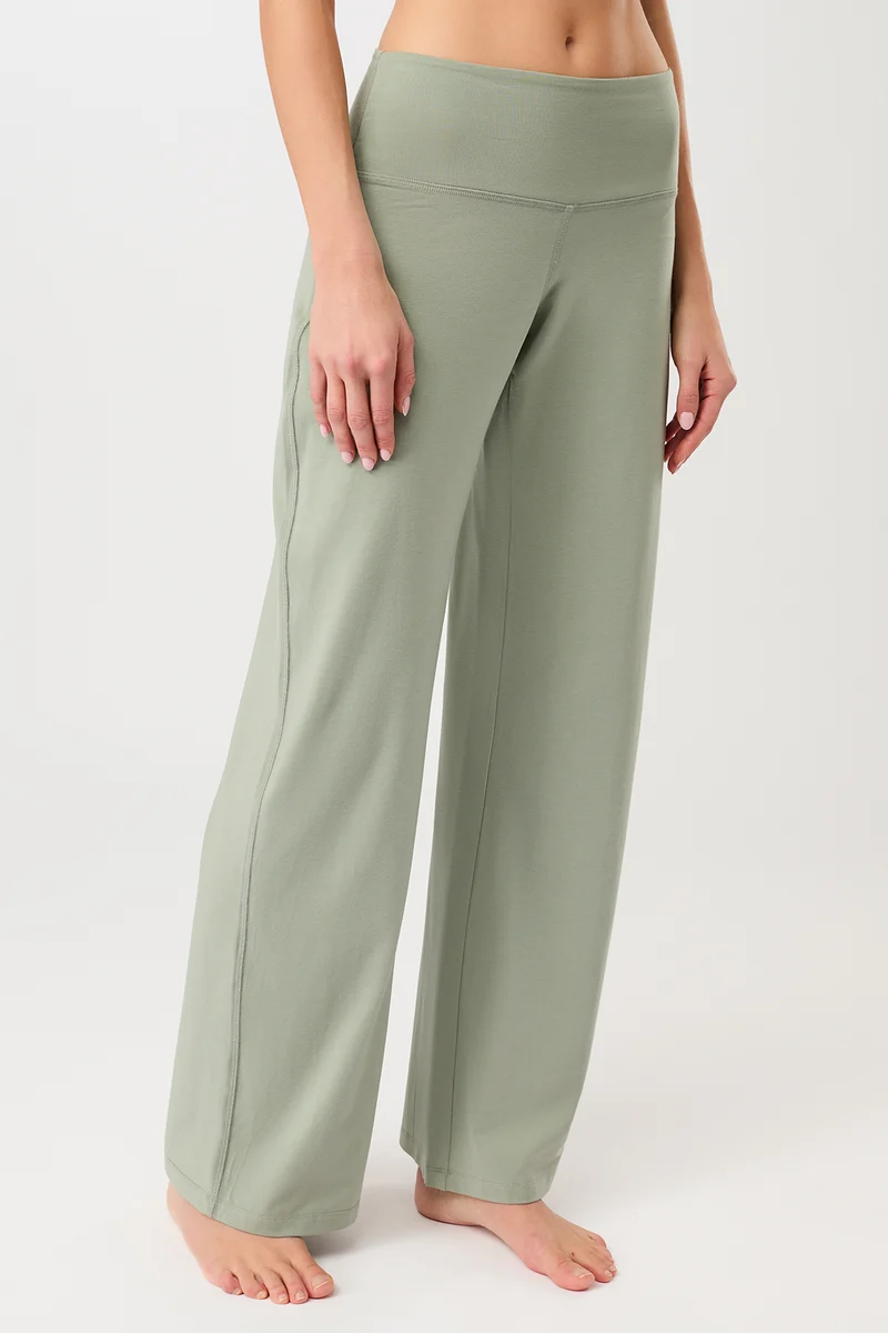 Wide Leg Pants - Mineral