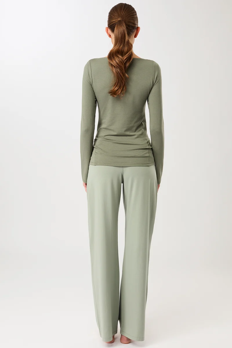 Wide Leg Pants - Mineral