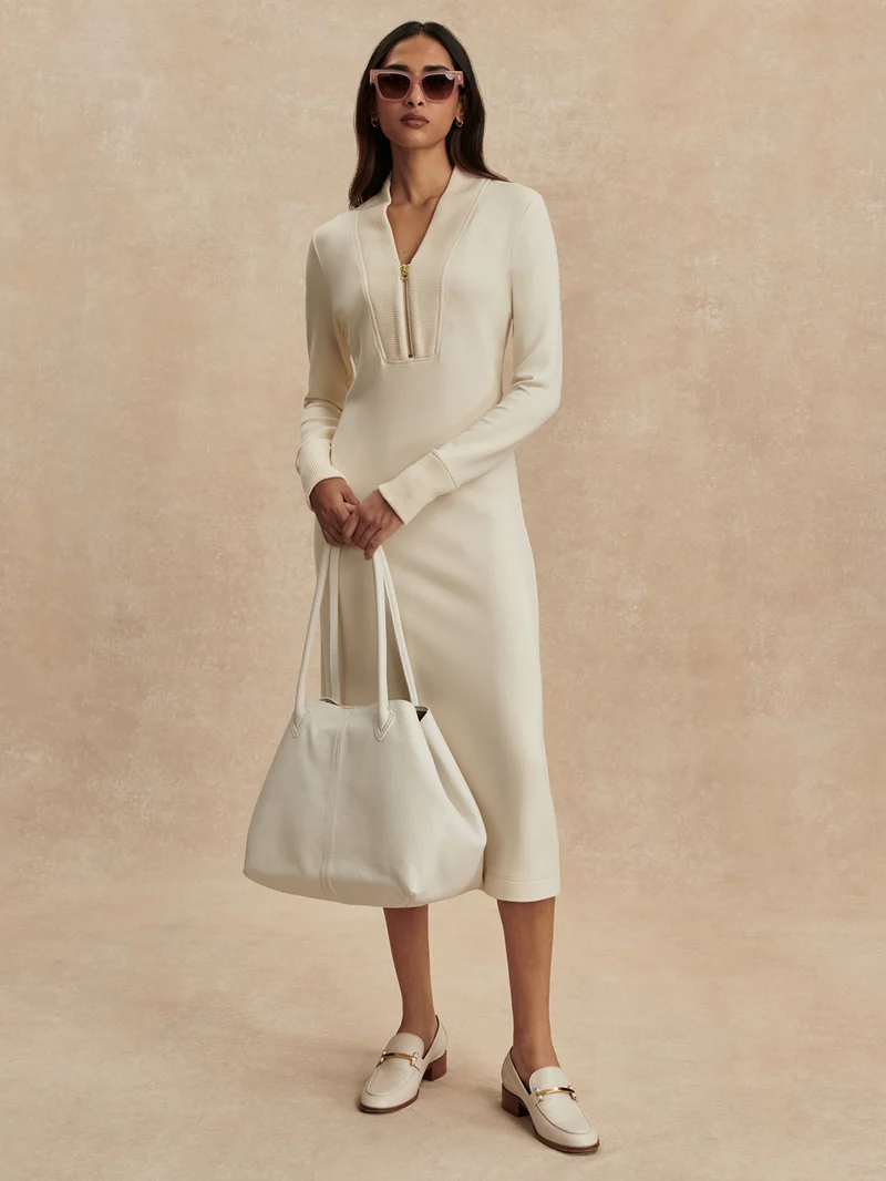 Bree Half Zip Midi Dress