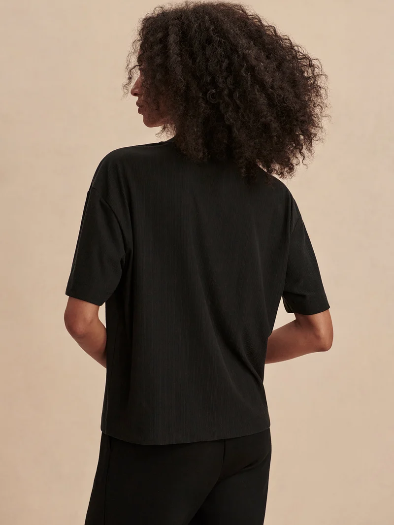 Kasey Mock Placket Rib Tee 2.0