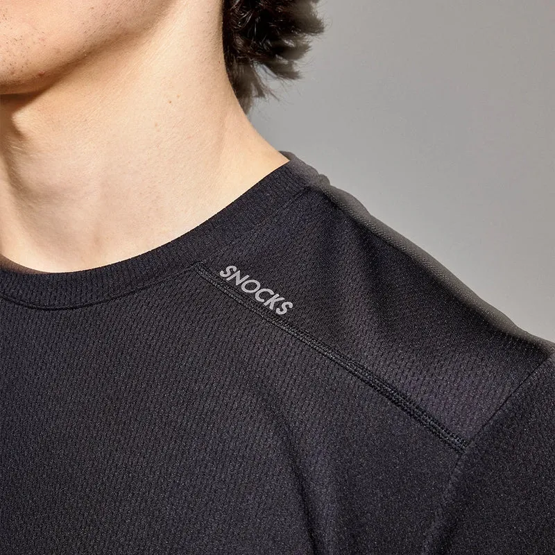 Trainingsshirt Mesh Herren | Schwarz