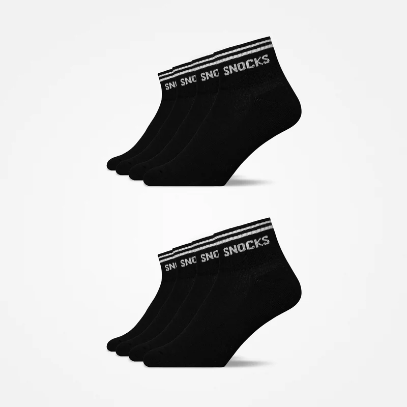 Retro Sneaker Socken | Schwarz (Streifen)