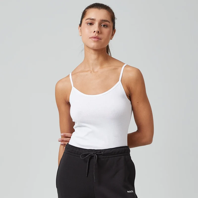 Damen Spaghetti Tops | Schwarz