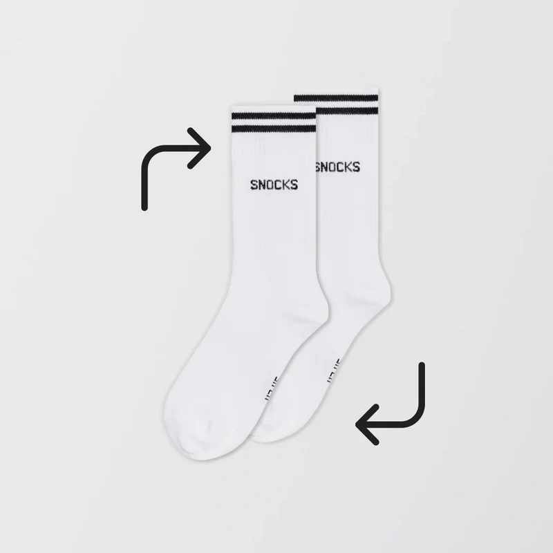 Hohe Sportsocken mit Streifen | Grau