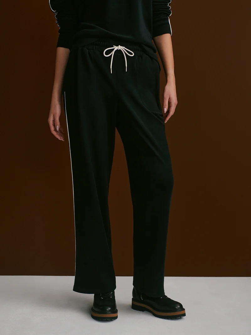 Brushed Rib Straight-Leg Pant 28