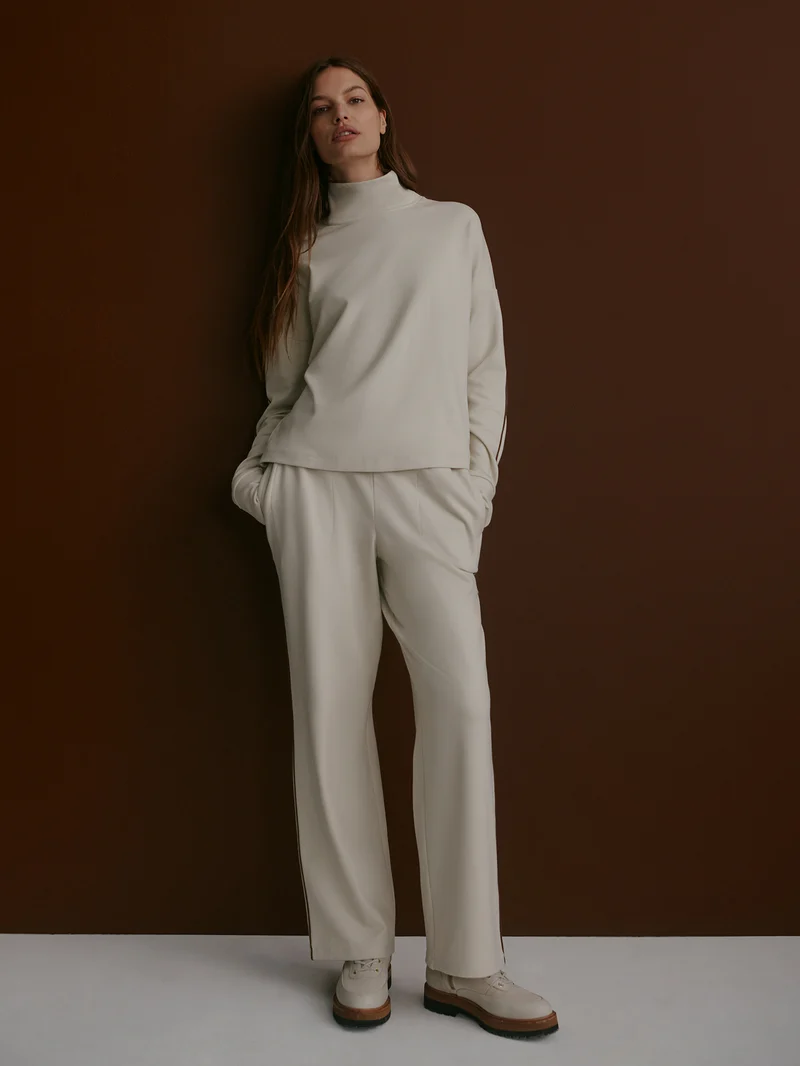 Brushed Rib Straight-Leg Pant 28