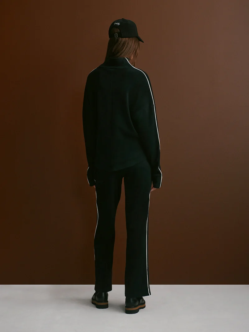 Brushed Rib Straight-Leg Pant 30