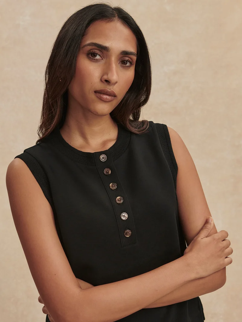Marla Button Placket Tank