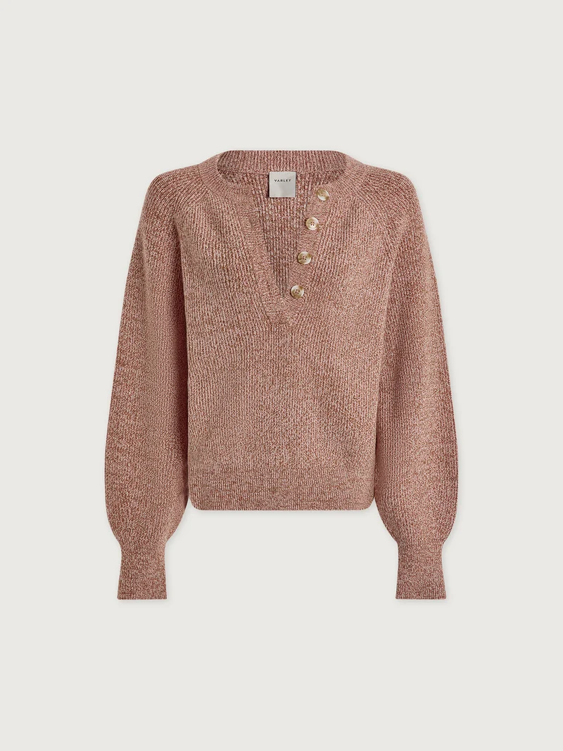 Kennings Mock Placket Knit
