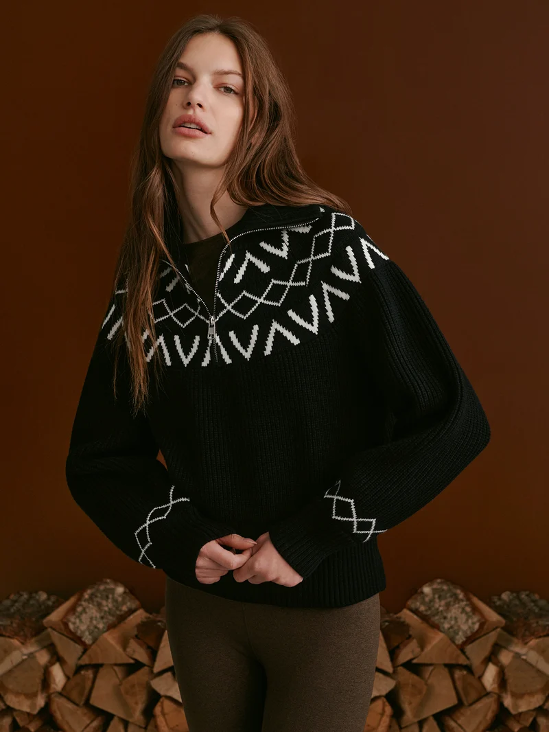 Sigrid Fairisle Half-Zip Knit