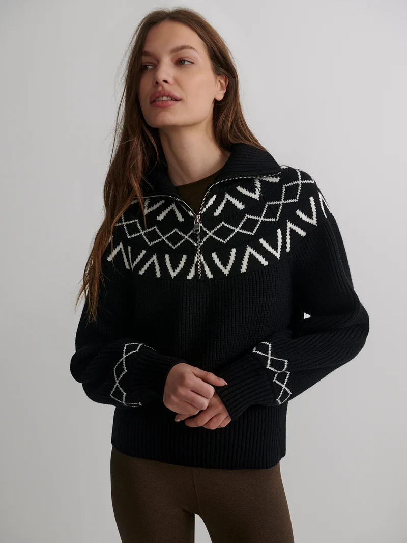 Sigrid Fairisle Half-Zip Knit