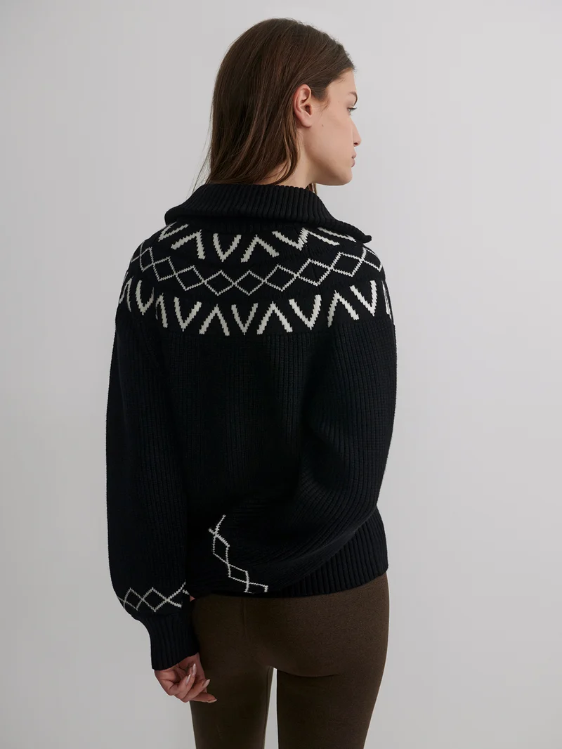 Sigrid Fairisle Half-Zip Knit