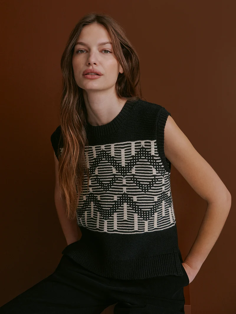Oline Fairisle Knit Vest