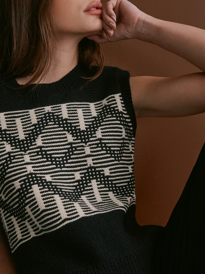 Oline Fairisle Knit Vest