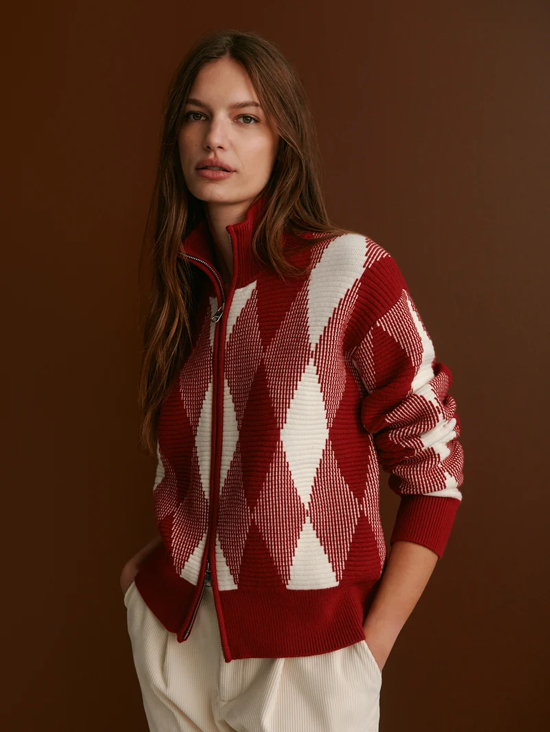 Karina Jacquard Knit Jacket