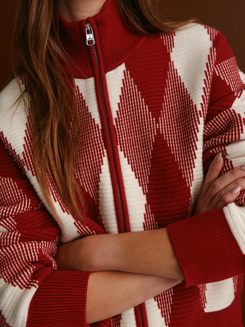 Karina Jacquard Knit Jacket