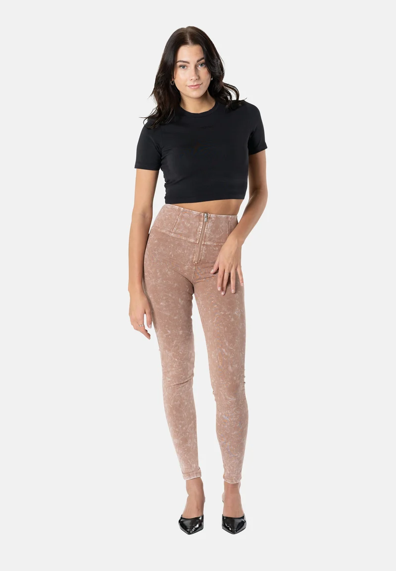 WR.UP Push-Up High Waist Skinny Pant Marble Washed - Roebuck Pink