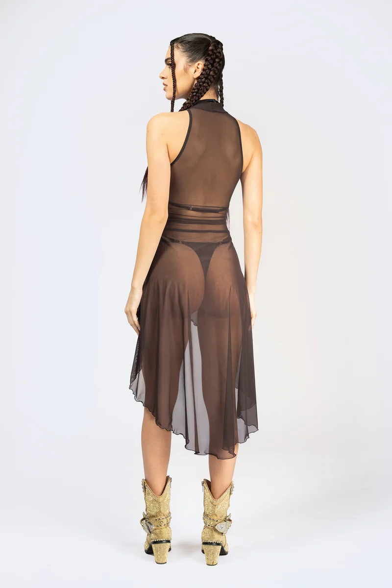 Sweet Afterburn Lace Up Bodice Dress