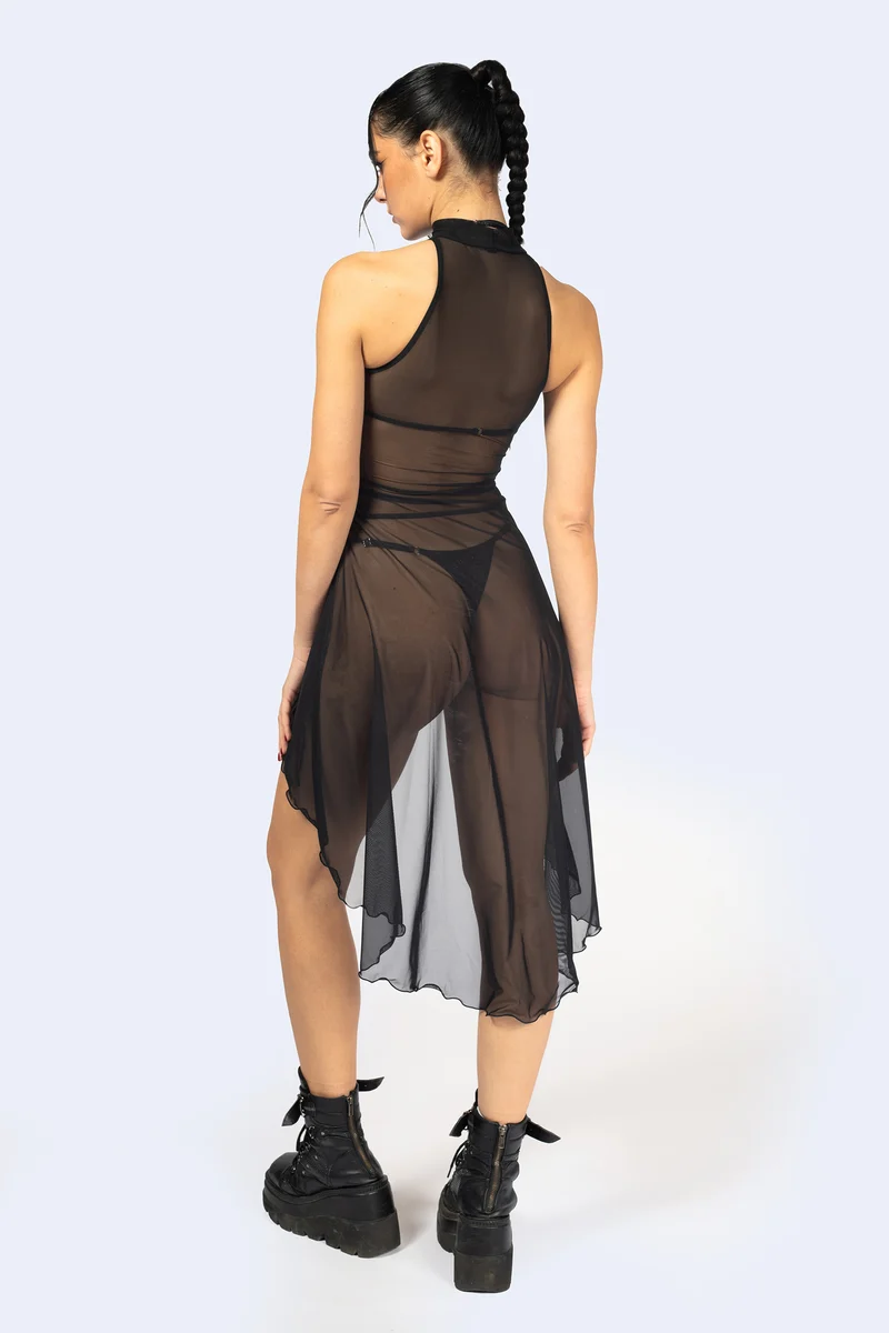 Message Received Lace Up Bodice Dress