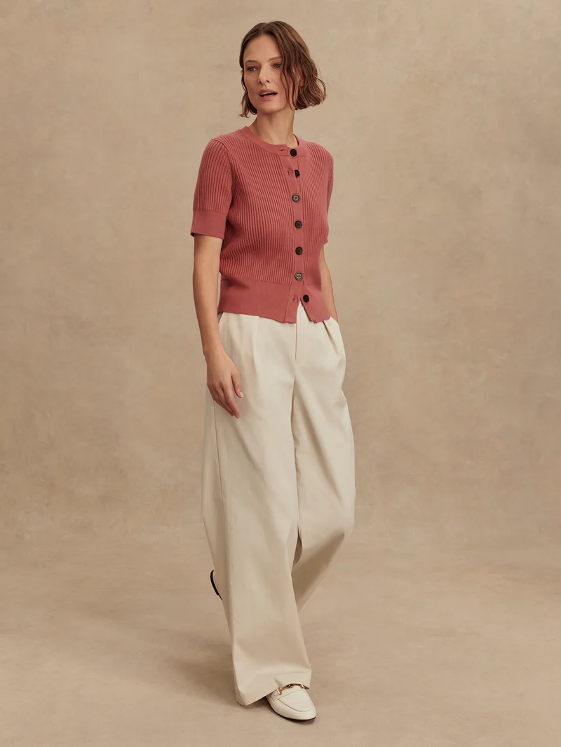 Mid Weight Stretch Wide Leg Trouser Regular