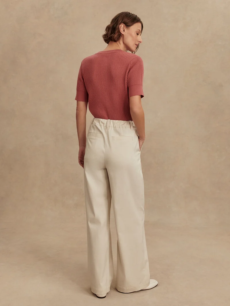 Mid Weight Stretch Wide Leg Trouser Regular