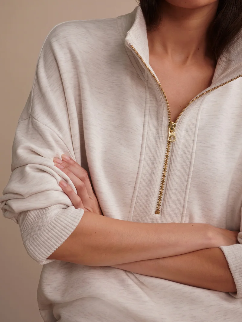 Molly Half-Zip Longline Sweat
