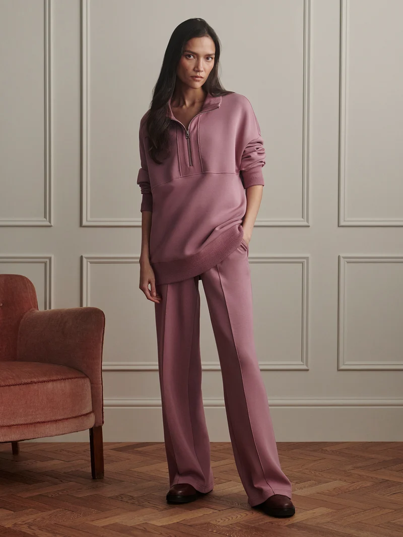 Molly Half-Zip Longline Sweat