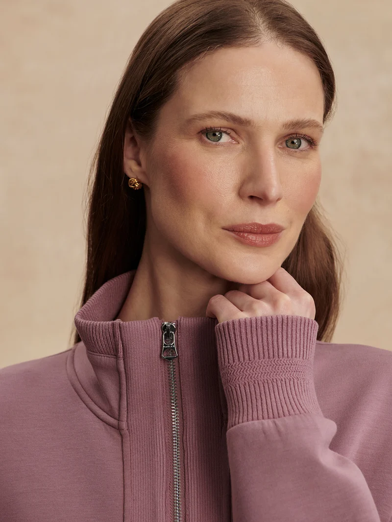 Molly Half-Zip Longline Sweat