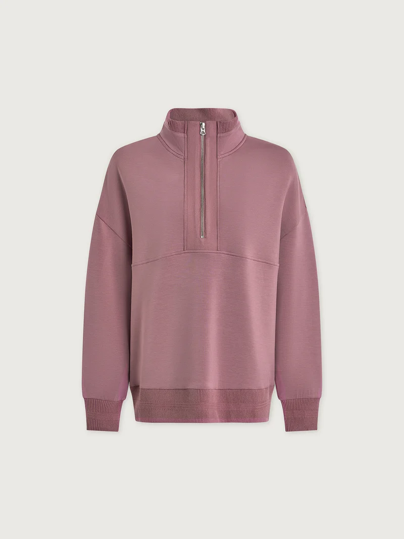 Molly Half-Zip Longline Sweat