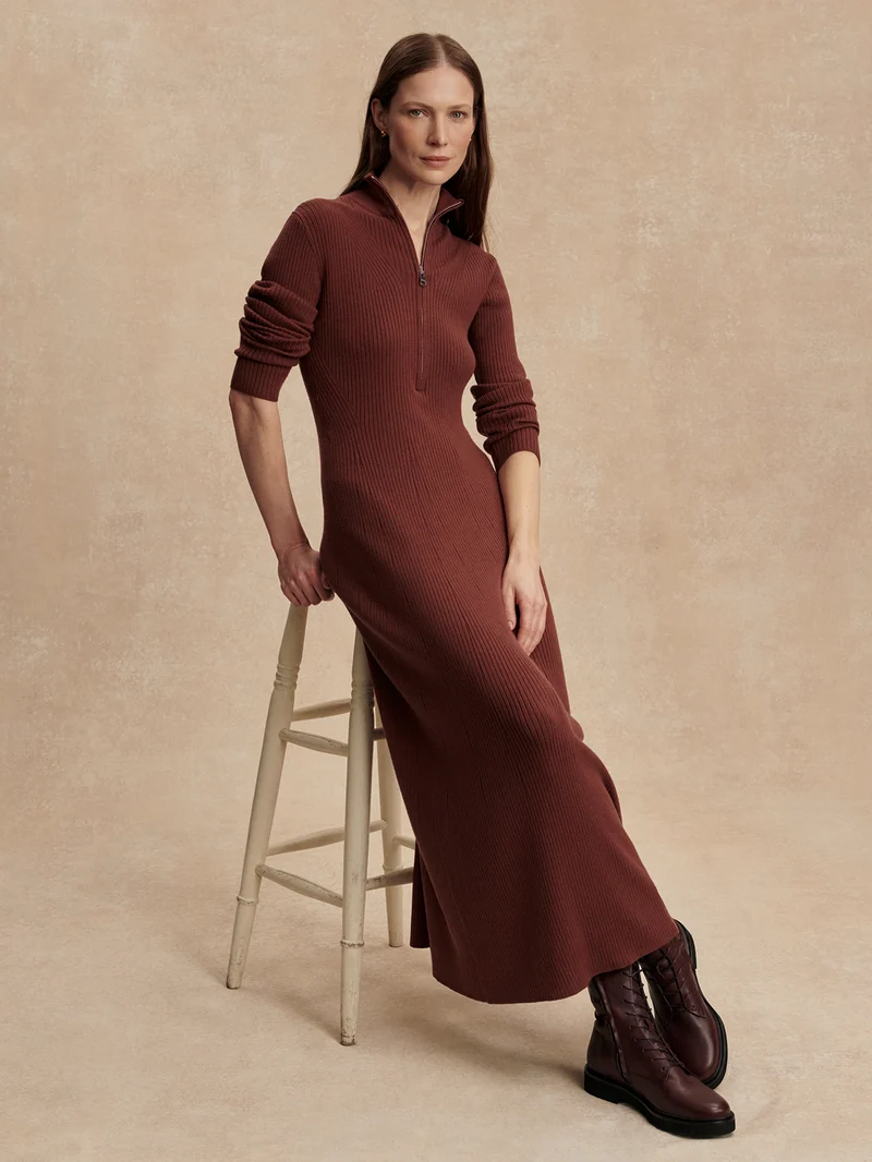Burnet Zip Knit Maxi Dress
