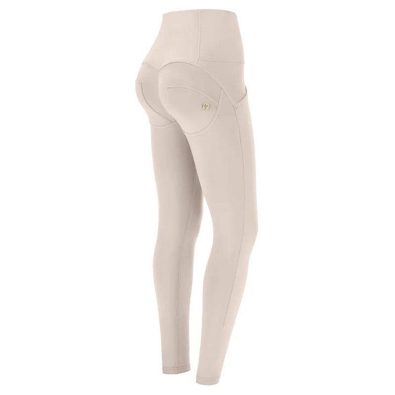 WR.UP Push-Up Button High Waist Skinny Pants - Moonbeam Beige