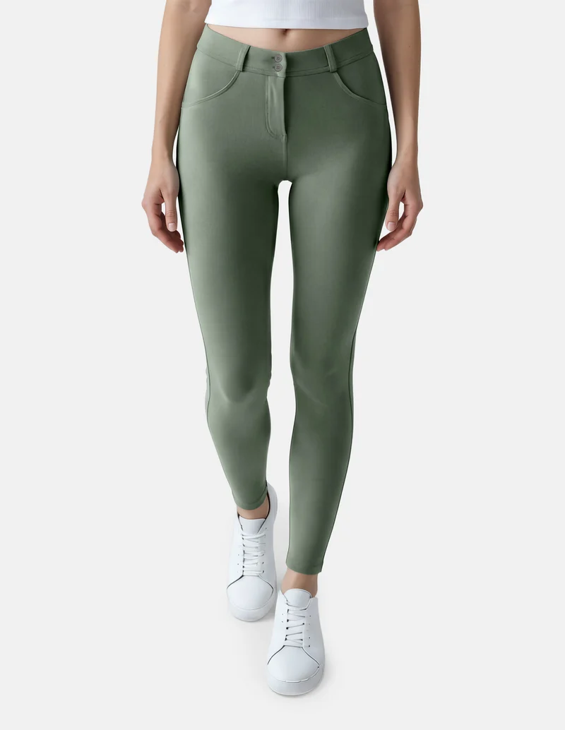 WR.UP Push-Up Regular Waist Skinny Pants - Iceberg Green