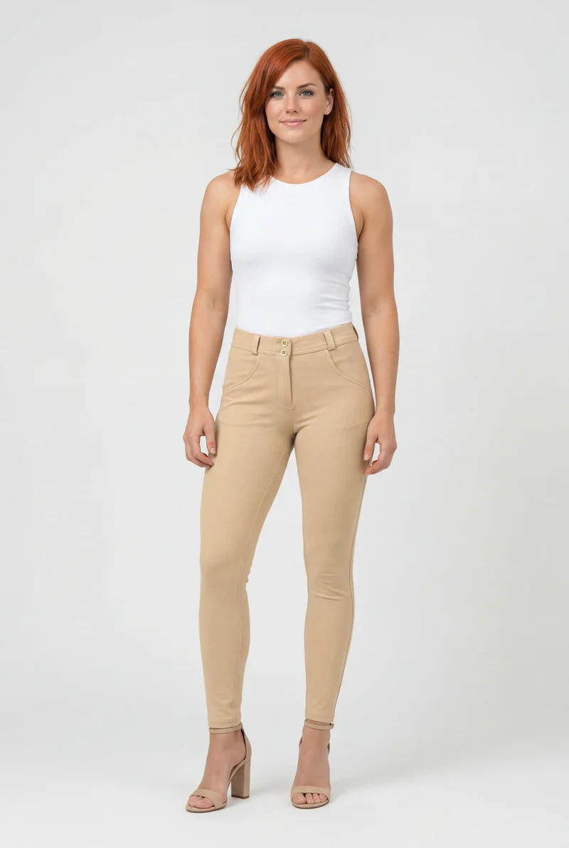 WR.UP Push-Up Low Waist Skinny Pants - Irish Cream Beige