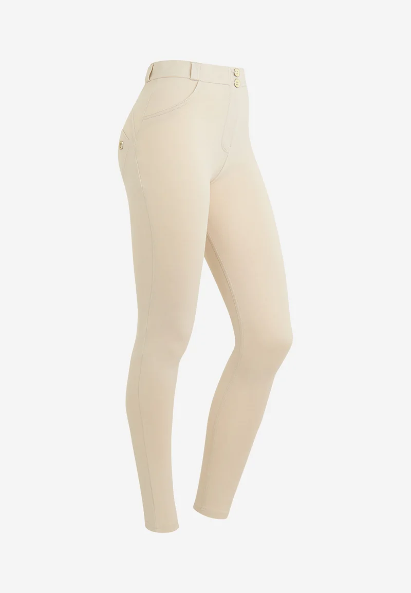 WR.UP Push-Up High Waist Skinny Pants - Rainy Day Beige