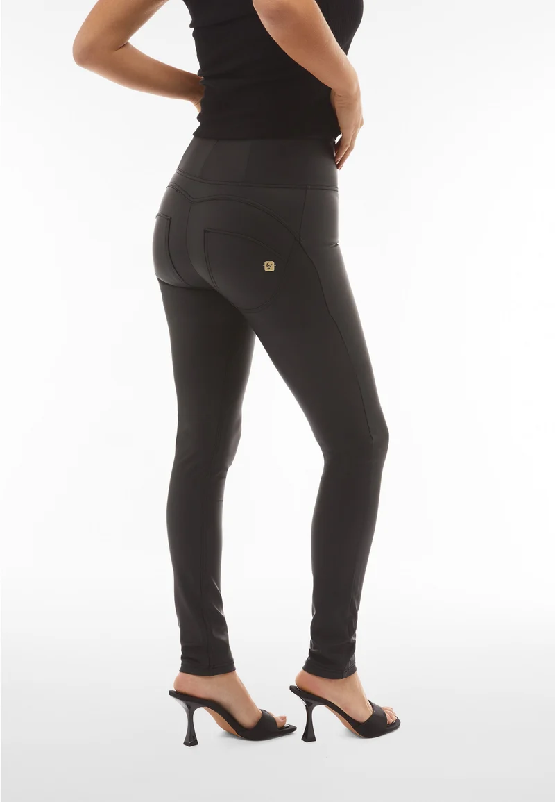WR.UP Push-Up High Waist Skinny Vegan Leather Pant - Black