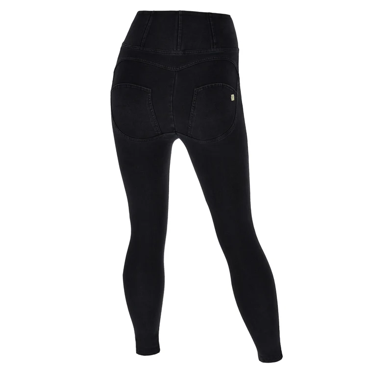 WR.UP Curvy Push-Up High Waist Skinny 7/8 Denim Jeans - Denim Black - Black Seam