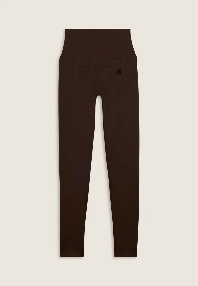 Seamless Push-Up High Waist Skinny 7/8 Leggings - Demitasse Brown - Made in Italy