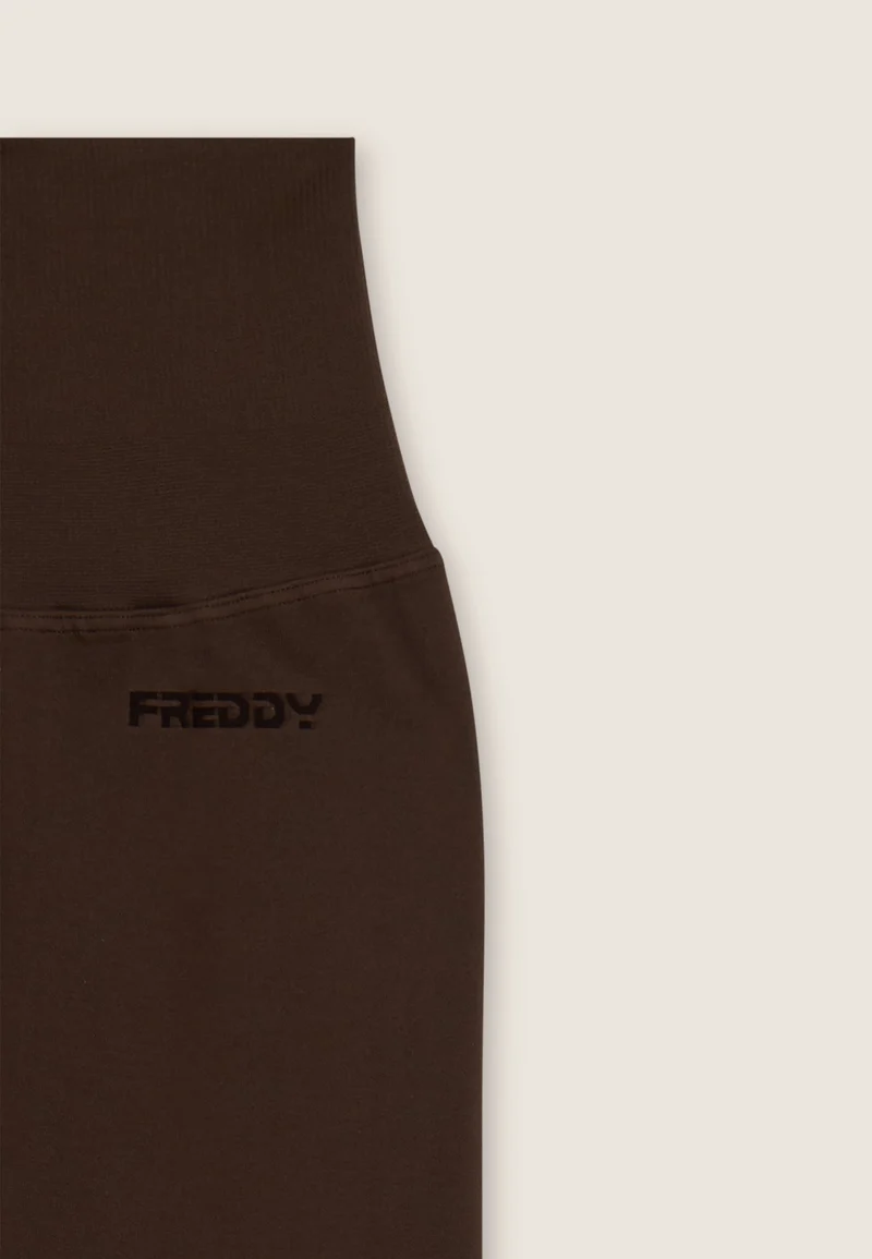 Seamless Push-Up High Waist Skinny 7/8 Leggings - Demitasse Brown - Made in Italy