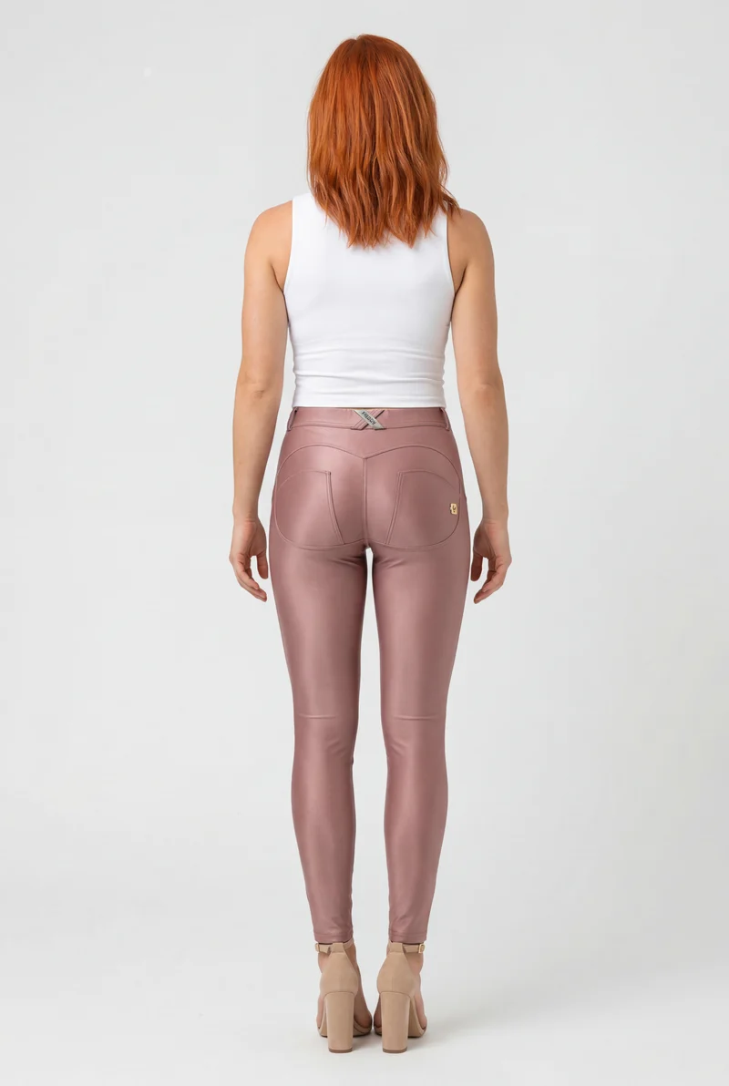 WR.UP Push-Up Regular Waist Skinny Vegan Leather Pant - Raw Umber Brown