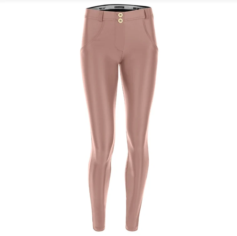 WR.UP Push-Up Regular Waist Skinny Vegan Leather Pant - Raw Umber Brown