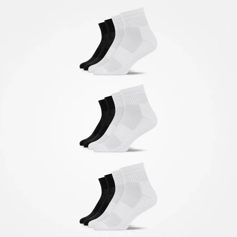 Mittelhohe Laufsocken | Schwarz-Weiß