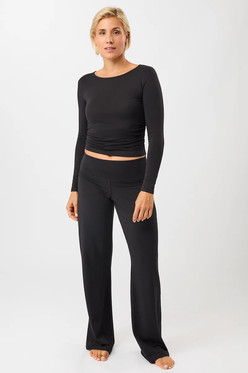 Wide Leg Pants - Black