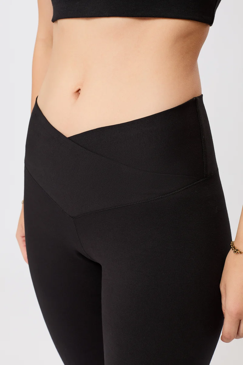 Wrap Legging - Black, GOTS
