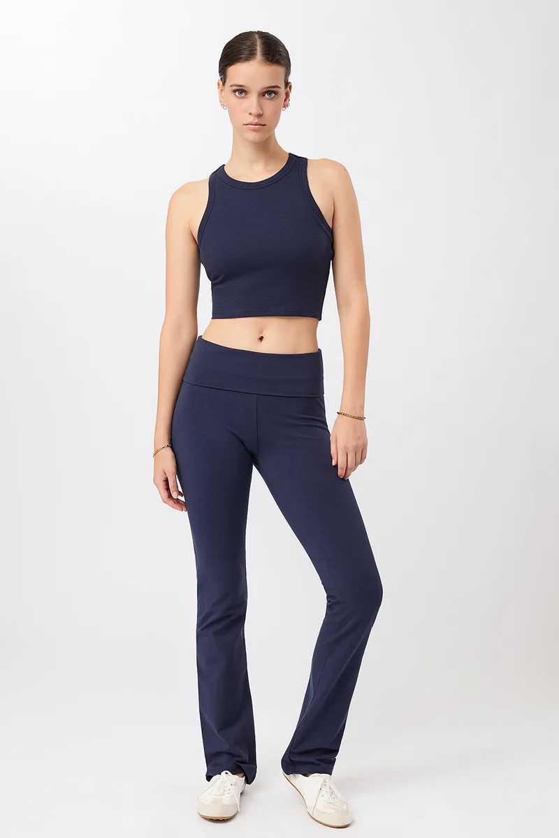 Legging Roll-Down Flared - Night Sky, GOTS