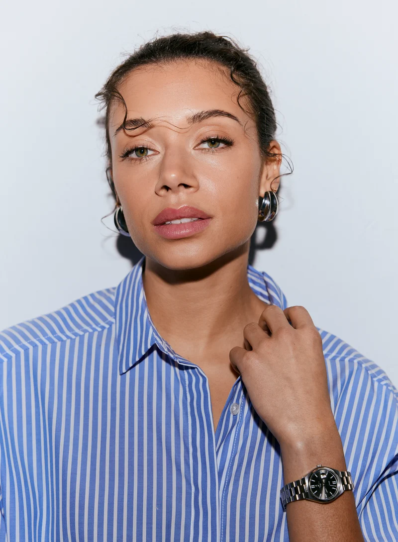 Blue Stripe Poplin Shirt